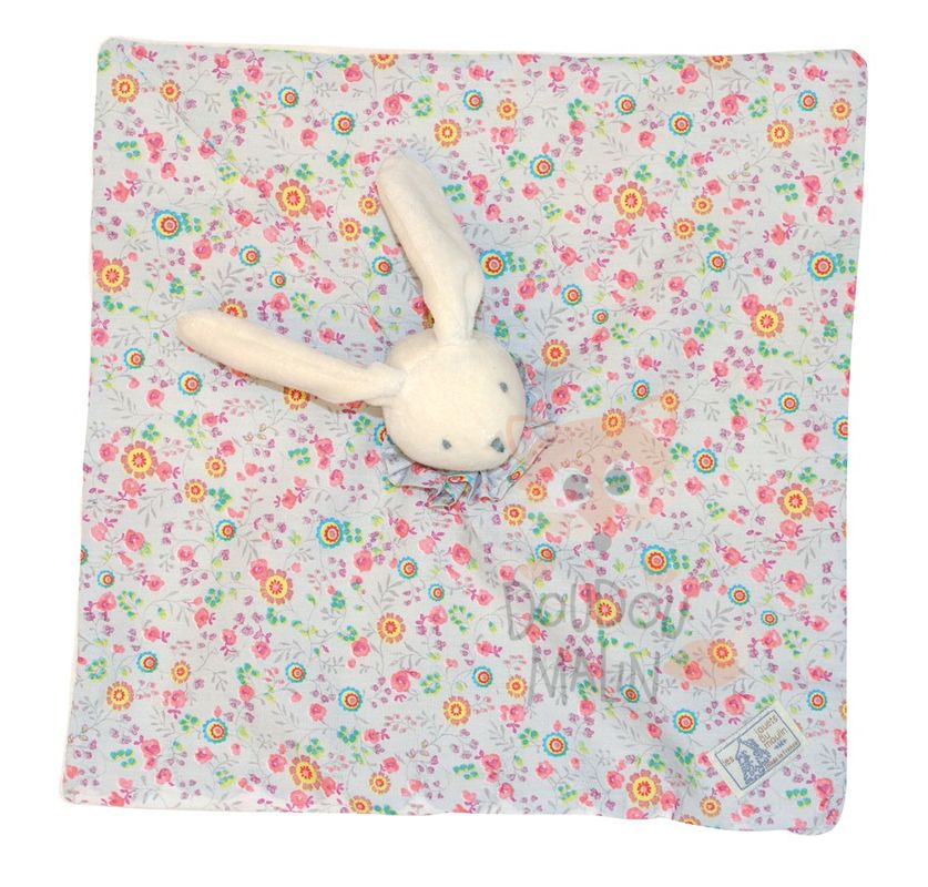  les douillettes lapin plat carré fleur 
